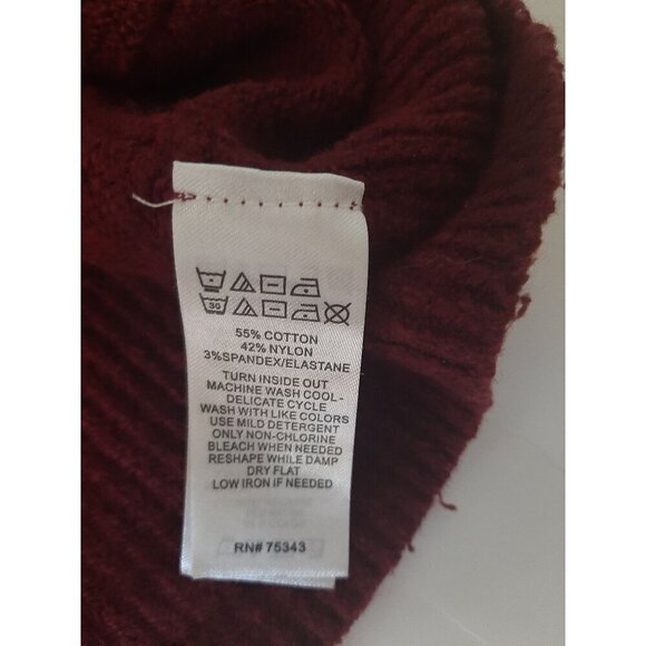 Ruby Moon Burgundy Lightweight Sweater Size M Business Casual Office Wear Chic - Picture 8 of 8